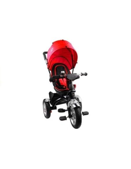 Tricicleta cu pedale pentru copii, cu scaun rotativ si copertina rosie, LeanToys, 7671 produse de calitate pentru copii, baieti 