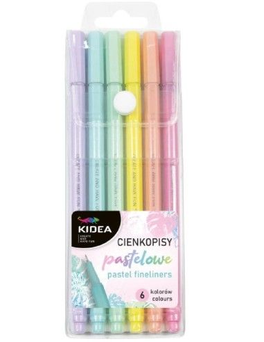 Set de 6 pixuri, Kidea, culori pastelate produse de calitate pentru copii, baieti si fete Kidea 