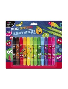 Set de 12 carioci  parfumate cu 2 capete, Kidea, multicolore produse de calitate pentru copii, baieti si fete Kidea 