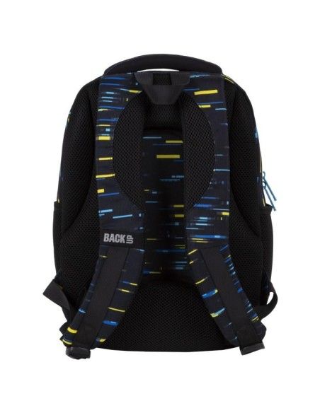 Ghiozdan ergonomic de scoala pentru copii, Derform BackUP, 3 Compartimente, negru cu modele produse de calitate pentru copii, ba