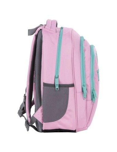 Ghiozdan ergonomic de scoala pentru fetite, Derform BackUP, 3 Compartimente, roz cu turcoaz produse de calitate pentru copii, ba
