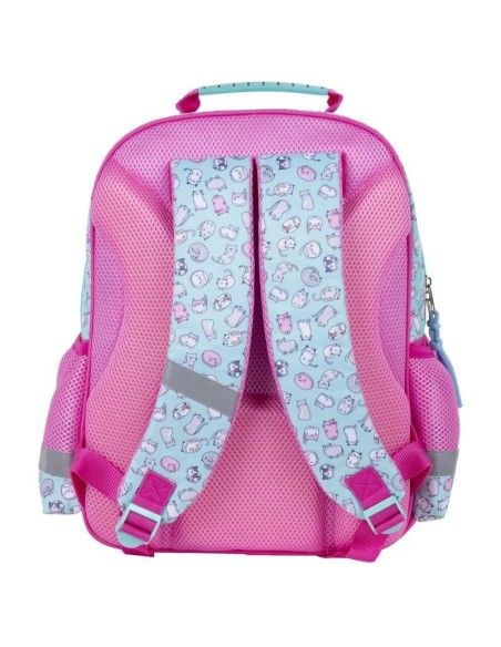 Ghiozdan ergonomic  pentru scoala, fetite, Cleo and Frank, 3 Compartimente, model pisicute produse de calitate pentru copii, bai