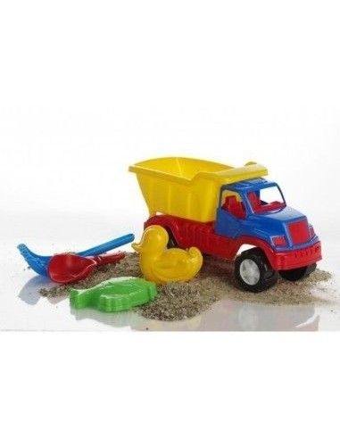 Set camion mare, cu lopatica, grebla si  accesorii copii, Costinesti