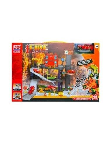 Parcare cu masina de pompieri, 45 piese, Multicolor, | Recomandare