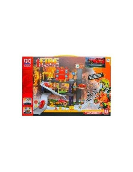 Parcare cu masina de pompieri, 45 piese, Multicolor, | Recomandare