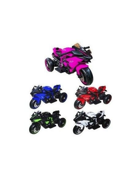 Motocicleta electrica pentru copii, cu acumulator, 2 motoare, 12V, 4A, Albastra