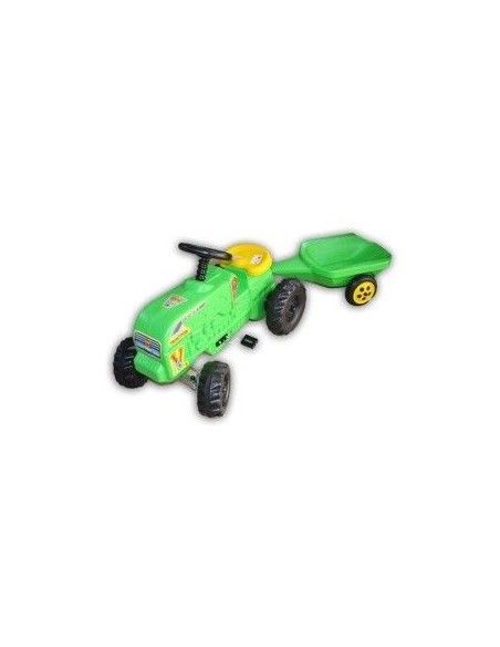 Tractor pentru copii, cu pedale si remorca| Recomandat