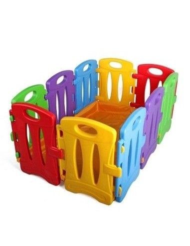 Tarc de joaca pentru copii, modular, Colorful Nest, 130 x 85 x 60 cm, 10 piese, multicolor