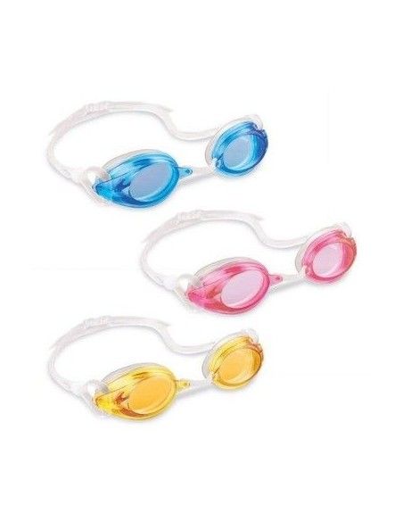 Ochelari pentru inot, Intex, 55684, Roz, Galben si Albastru