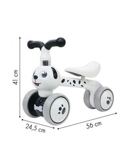 Tricicleta fara pedale, Catelus dalmatian, Ecotoys, Dog Ride, 41x24,5x56 cm, LC-V1308