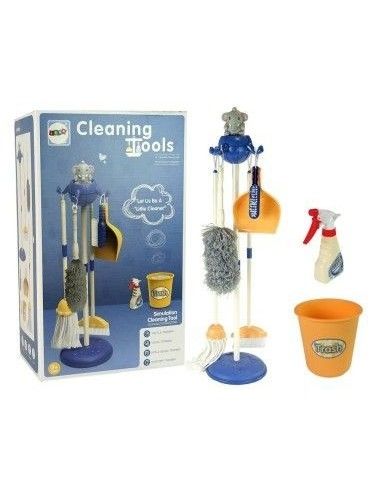 Set curatenie pentru copii, plastic cu accesorii, mop, galeata, LeanTo