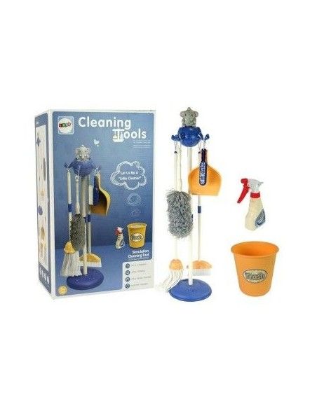 Set curatenie pentru copii, plastic cu accesorii, mop, galeata, LeanTo