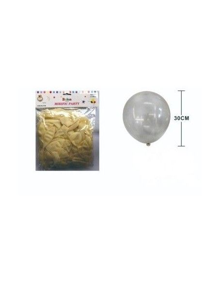 Set 100 de baloane albe, Mirific Party, dimensiune 30 cm, RJ1148