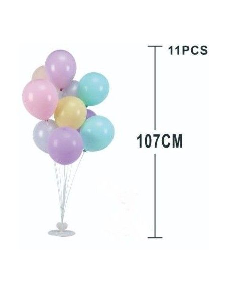 Set 11 baloane multicolore, cu suport, 107 cm