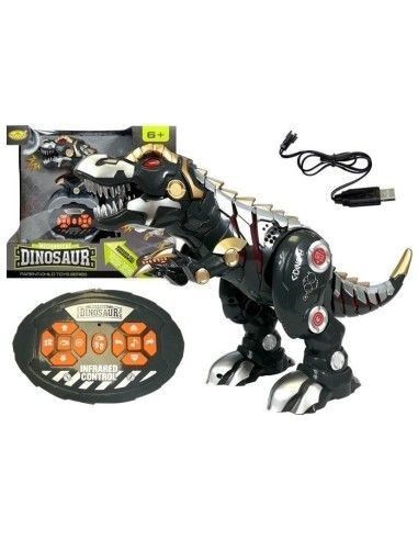 Dinozaur RC interactiv de jucarie, cu telecomanda pentru copii, LeanToys, 4047