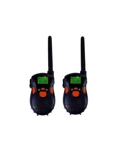 Set statie emisie receptie Walkie Talkie, de jucarie pentru copii, negru, 100 m, LeanToys, 7606