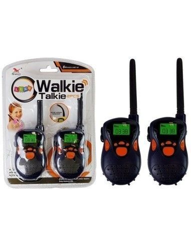 Set statie emisie receptie Walkie Talkie, de jucarie pentru copii, negru, 100 m, LeanToys, 7606