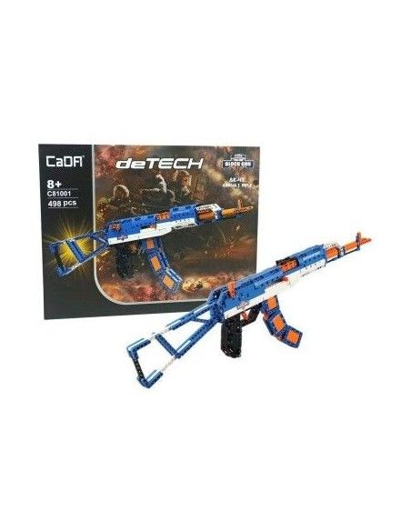 Set constructie puzzle mitraliera AK47, pentru copii, 498 piese, LeanT