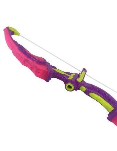 Set de tir cu arc si tinta, roz, pentru fete, LeanToys, 9285