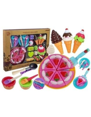Set inghetata si prajitura de joaca, copii, multicolor, LeanToys, 5038