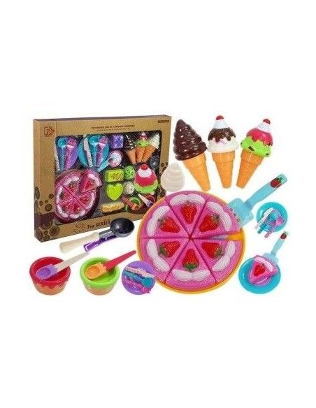 Set inghetata si prajitura de joaca, copii, multicolor, LeanToys, 5038