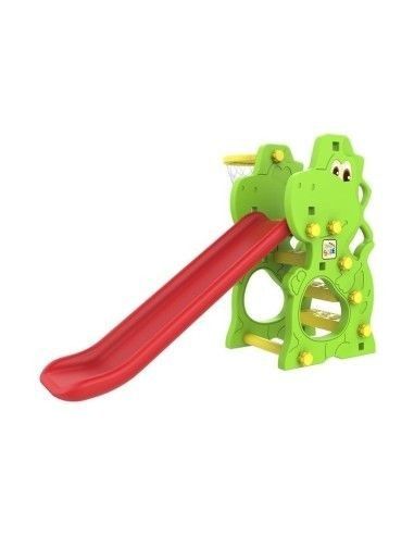 Tobogan mare multifunctional tip Dinozaur, cos baschet copii, LeanToys
