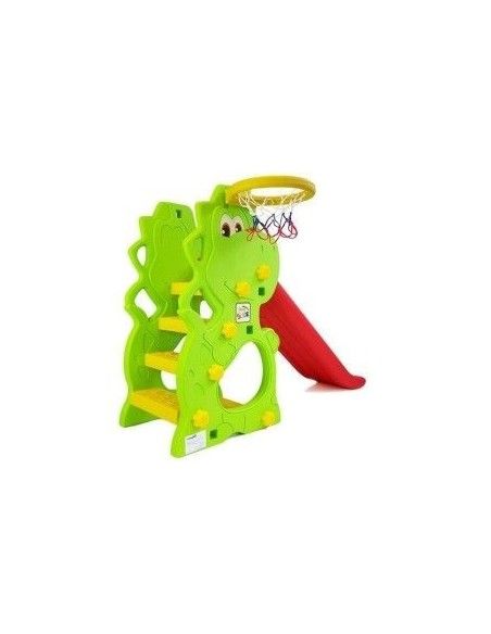 Tobogan mare multifunctional tip Dinozaur, cos baschet copii, LeanToys