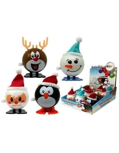 Cadoul perfect familie | Set 12 jucarii miscatoare, ren, mos Craciun