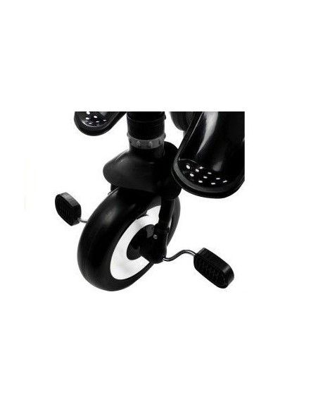 Tricicleta cu pedale pentru fetite, cu copertina mov, LeanToys, 3808