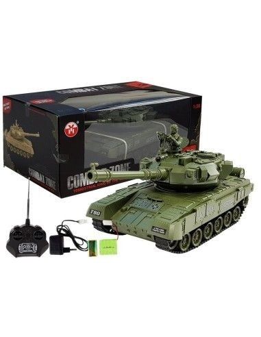 Ofera Cadou Tanc RC de jucarie, cu telecomanda copii, 1:28, verde
