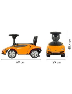 Masinuta fara pedale, de impins pentru copii, Lamborghini, Ecotoys, 3726o, portocaliu produse de calitate pentru copii, baieti s 2