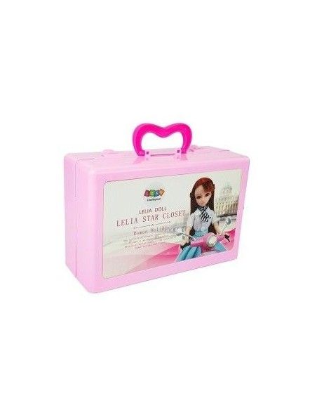 Imbraca papusa Lelia, cu dulap si accesorii, LeanToys, 7358 | GimiHome