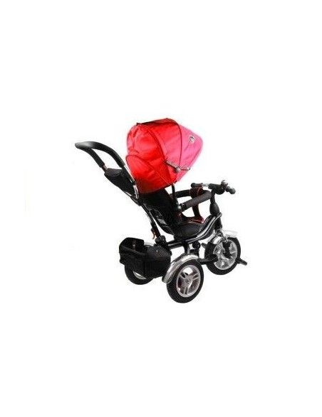 Tricicleta cu pedale copii, scaun rotativ rosie LeanToys, Fete, Baieti