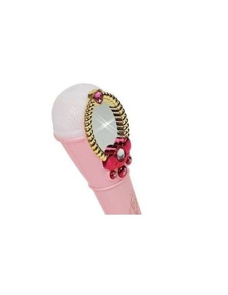Oglinda magica karaoke roz, cu microfon si USB, fetite, LeanToys, 7815