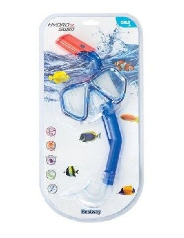 Set snorkeling pentru scufundari, copii, Bestway, 24023 , albastru