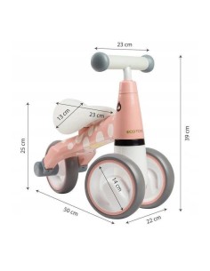 Tricicleta fara pedale, Flamingo Roz Pink, Ecotoys, 39x22x50 cm,  LB1603 produse de calitate pentru copii, baieti si fete Ecotoy 2