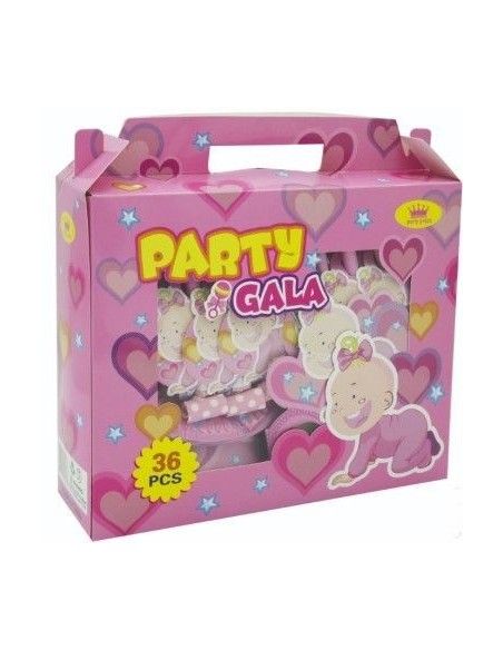 Set pentru petrecere copii, 36 piese, coifuri, pahare, farfurii