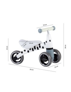 Tricicleta fara pedale, Zebra Alb Negru, Ecotoys, 39x22x50 cm,  LB1603 produse de calitate pentru copii, baieti si fete Ecotoys  2