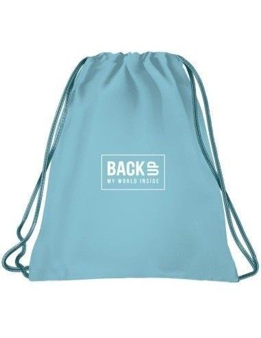 Saculet sport pentru incaltaminte, cu snur, Derform BackUp, albastru