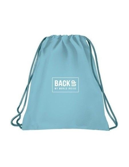 Saculet sport pentru incaltaminte, cu snur, Derform BackUp, albastru