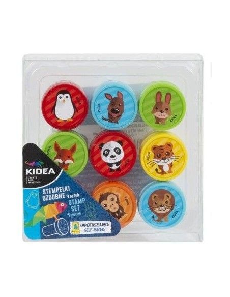 Set 9 stampile de jucarie copii, cu animalute, din plastic multicolor