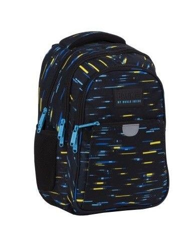Ghiozdan ergonomic scoala copii, BackUP, 3 Compartimente, negru modele