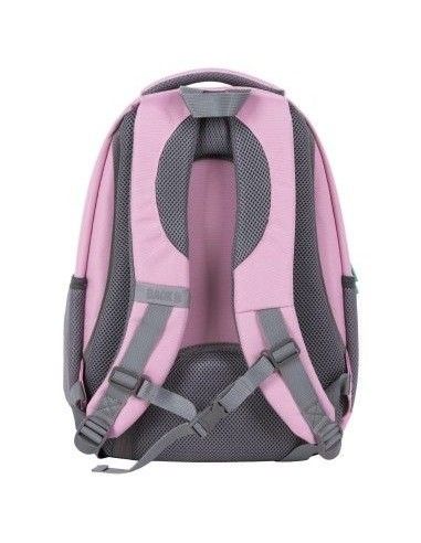 Ghiozdan ergonomic scoala fetite, 3 Compartimente, roz cu turcoaz