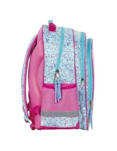 Ghiozdan ergonomic  scoala, fetite, 3 Compartimente, model pisicute