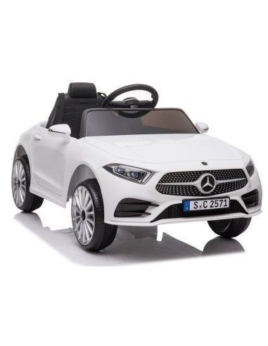 Masinuta electrica baieti, Mercedes C Class, CLS 350, 2 motoare, alba
