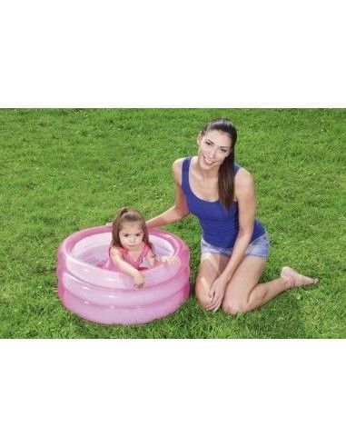 Piscina gonflabila roz fetite, Bestway 51033, baby pool, 43 Litri