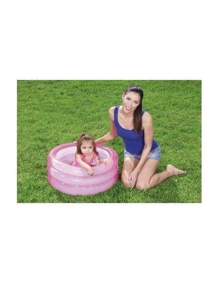 Piscina gonflabila roz fetite, Bestway 51033, baby pool, 43 Litri