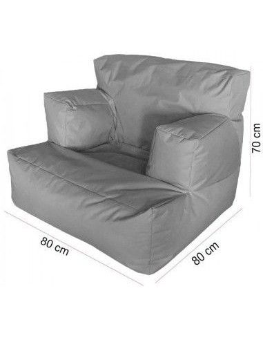 Fotoliu tip para Big Bean Bag textil umplut cu perle polistiren blue