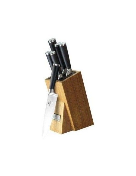 Set Cutite 6 piese, suport bambus, inox Black Royal, Berlinger BH 2425