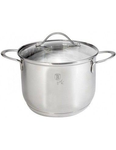 Oala cu capac, 9.5 Litri, otel inoxidabil, Berlinger Haus, 26 cm, Silver Jewellery Collection, BH 6286